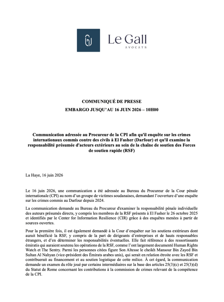 Communiqué de presse